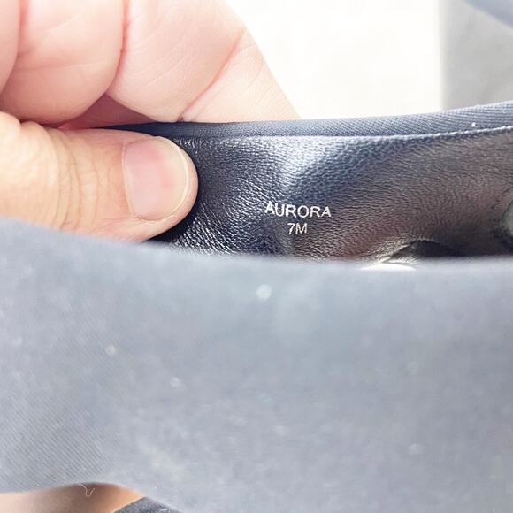 Donald J. Pliner 7 M Womens Black Leather Aurora Satin Strap Cage Wedges Sandals - Picture 7 of 10